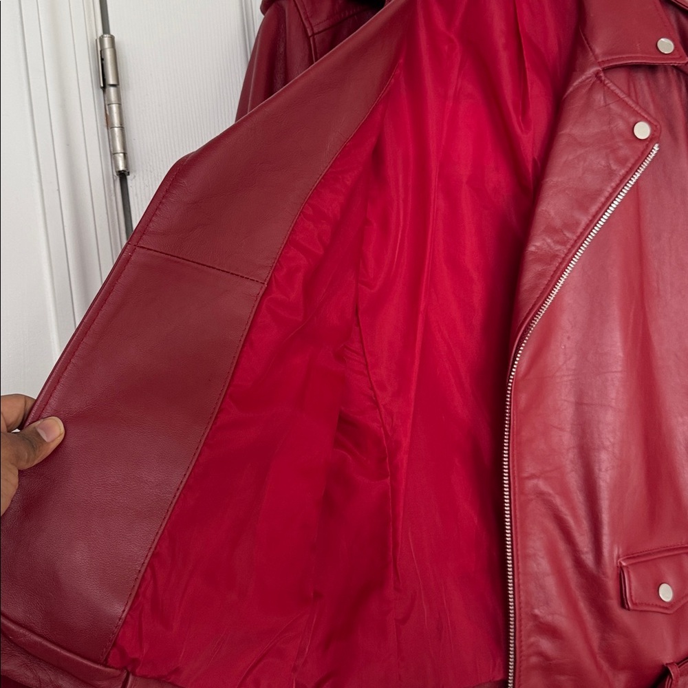 Zara Men's Moto Faux Leather Jacket -S - Picture 9 of 10